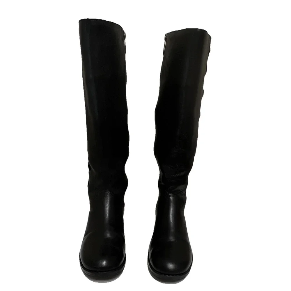 Nurture Kindall black Tall Riding Boots US Size 9.5 Leather Upper